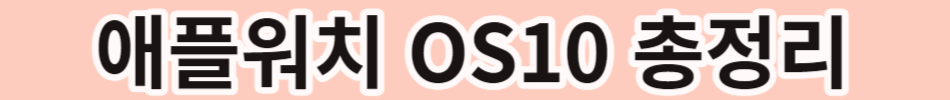 애플워치 OS10 총정리