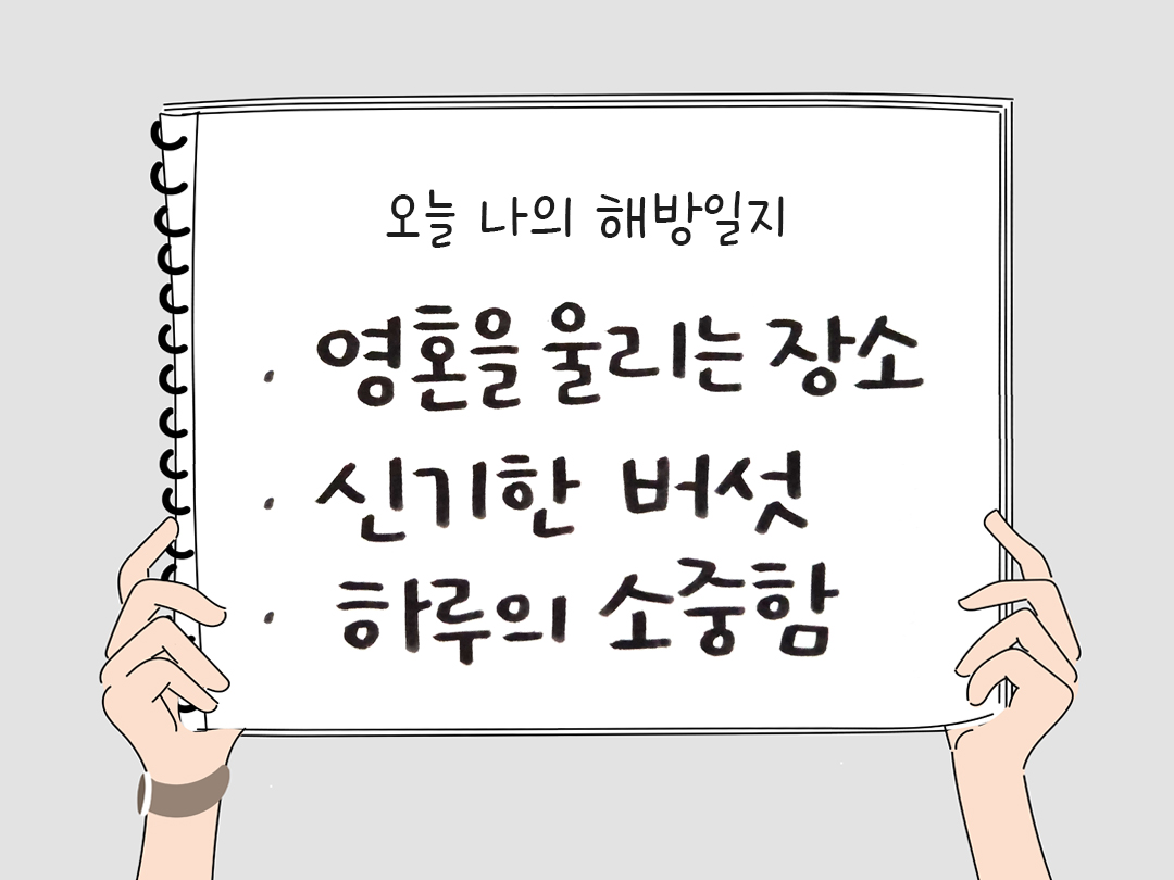 오늘 나의 해방일지 : 감사를 통해 발견한 행복 오늘 감사한 순간들
