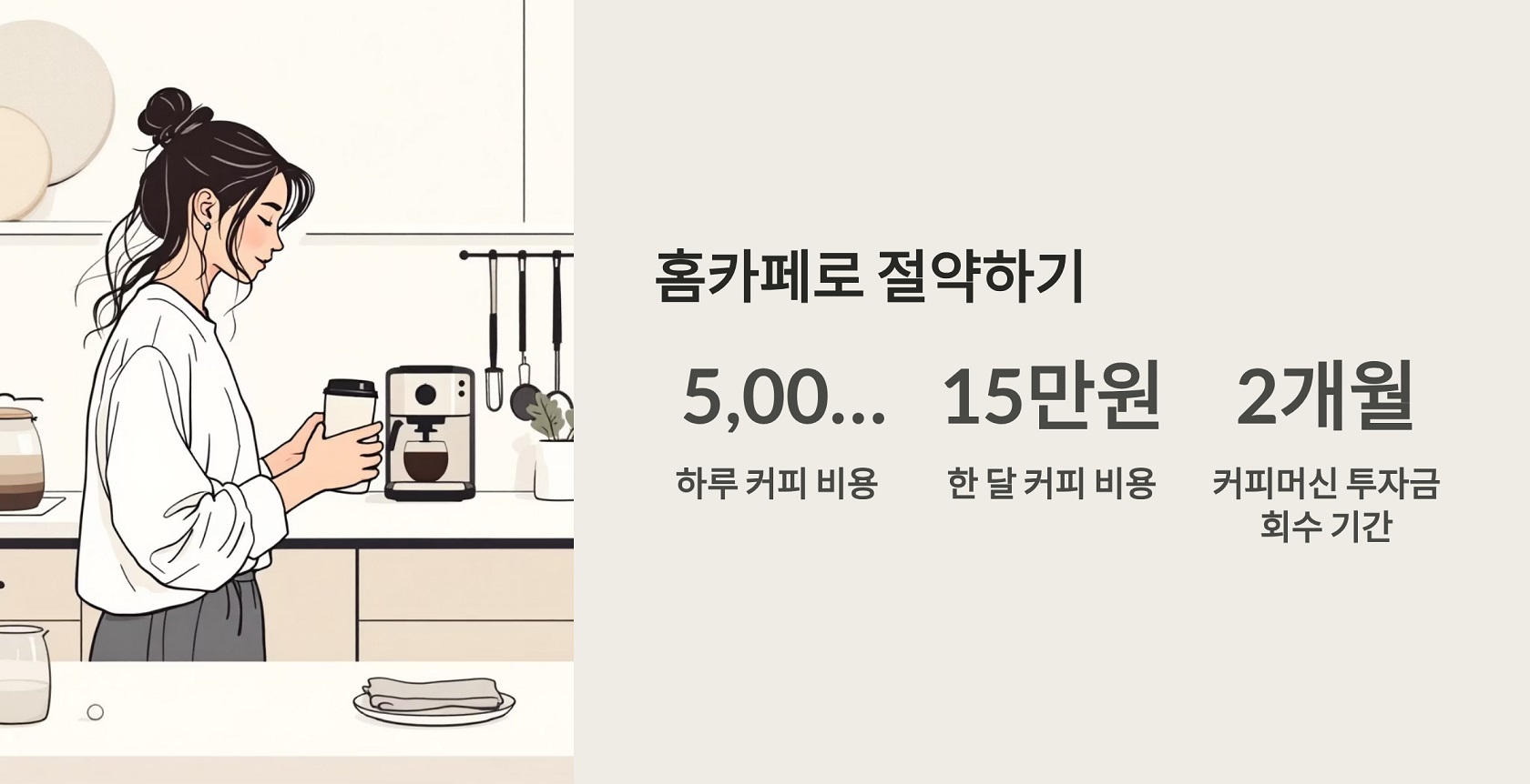 홈카페로 절약하기