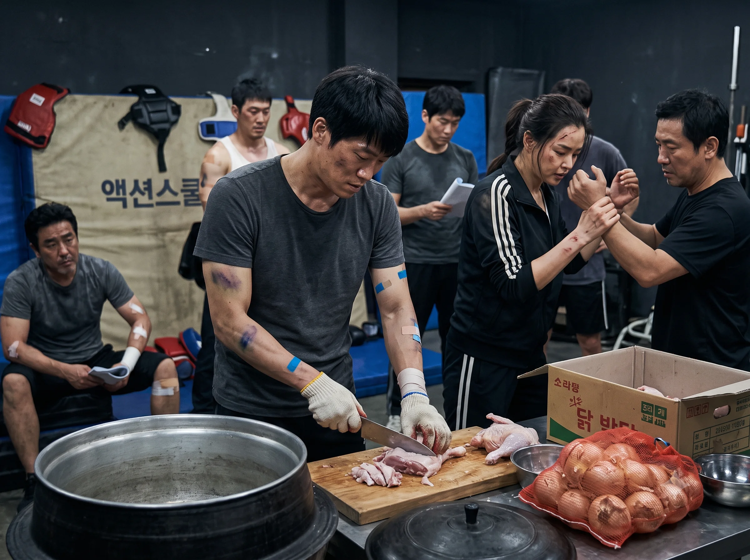 영화 극한직업 이하늬의 노메이크업 열연과 진선규의 요리학원 발골 훈련 제작 비하인드