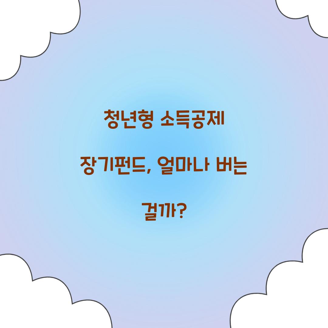 청년형 소득공제 장기펀드