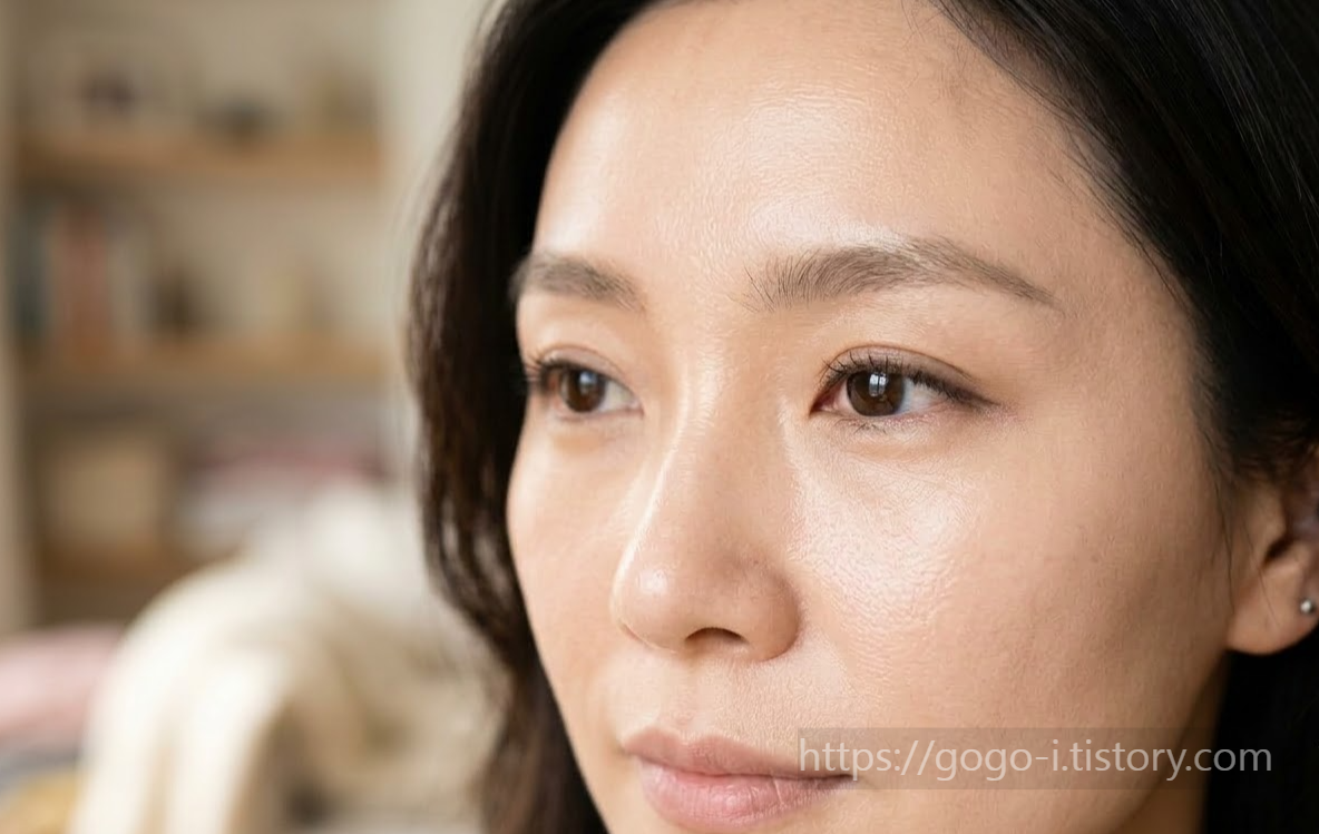 고급스러운 화장법을 선보이는 여성