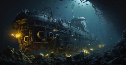 심해에-가라앉은-타이태닉호