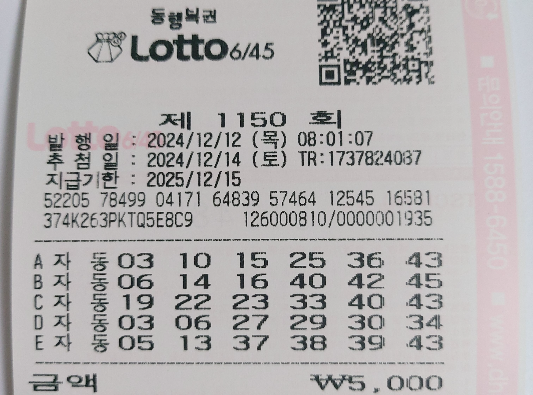 1150회 자동 목요일