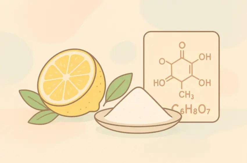 구연산 기본 특성을 표현한 일러스트