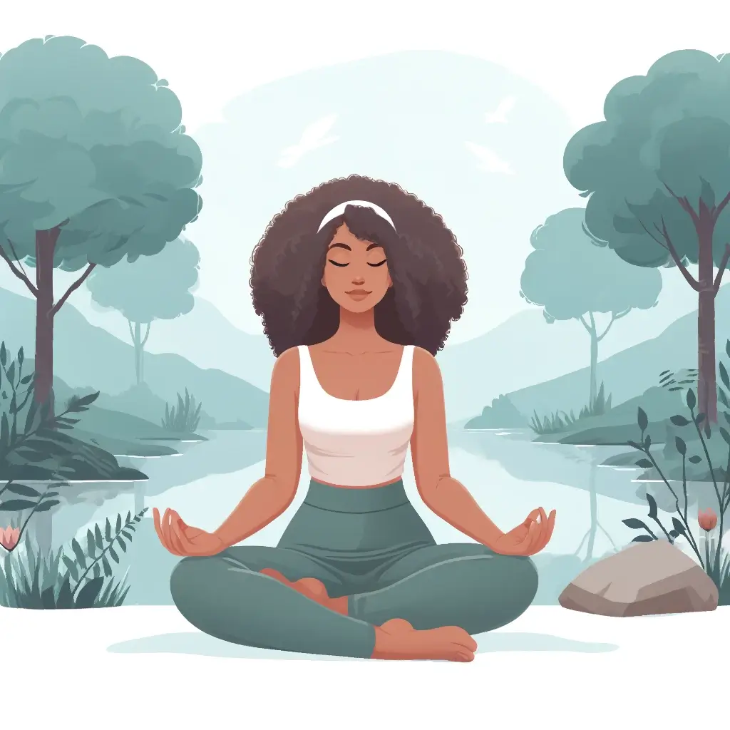 자기관리를 실천하는 중년여성