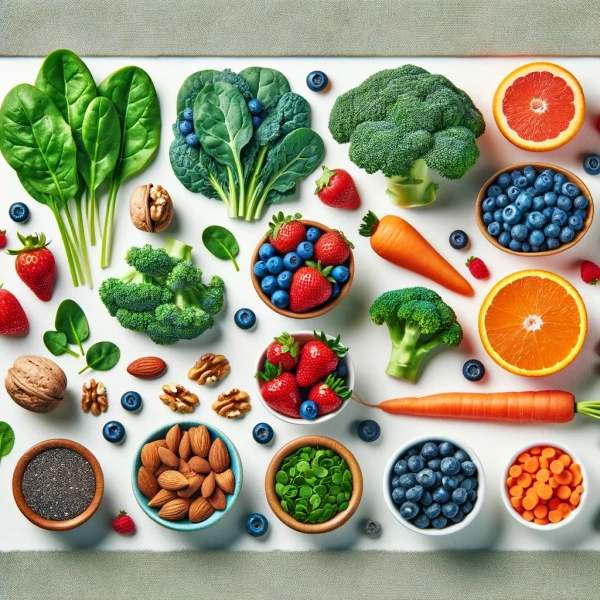 벡내장 질환에 좋은 음식들은 주로 녹황색 채소, 당근, 감귤 및 베리류, 견과류입니다.