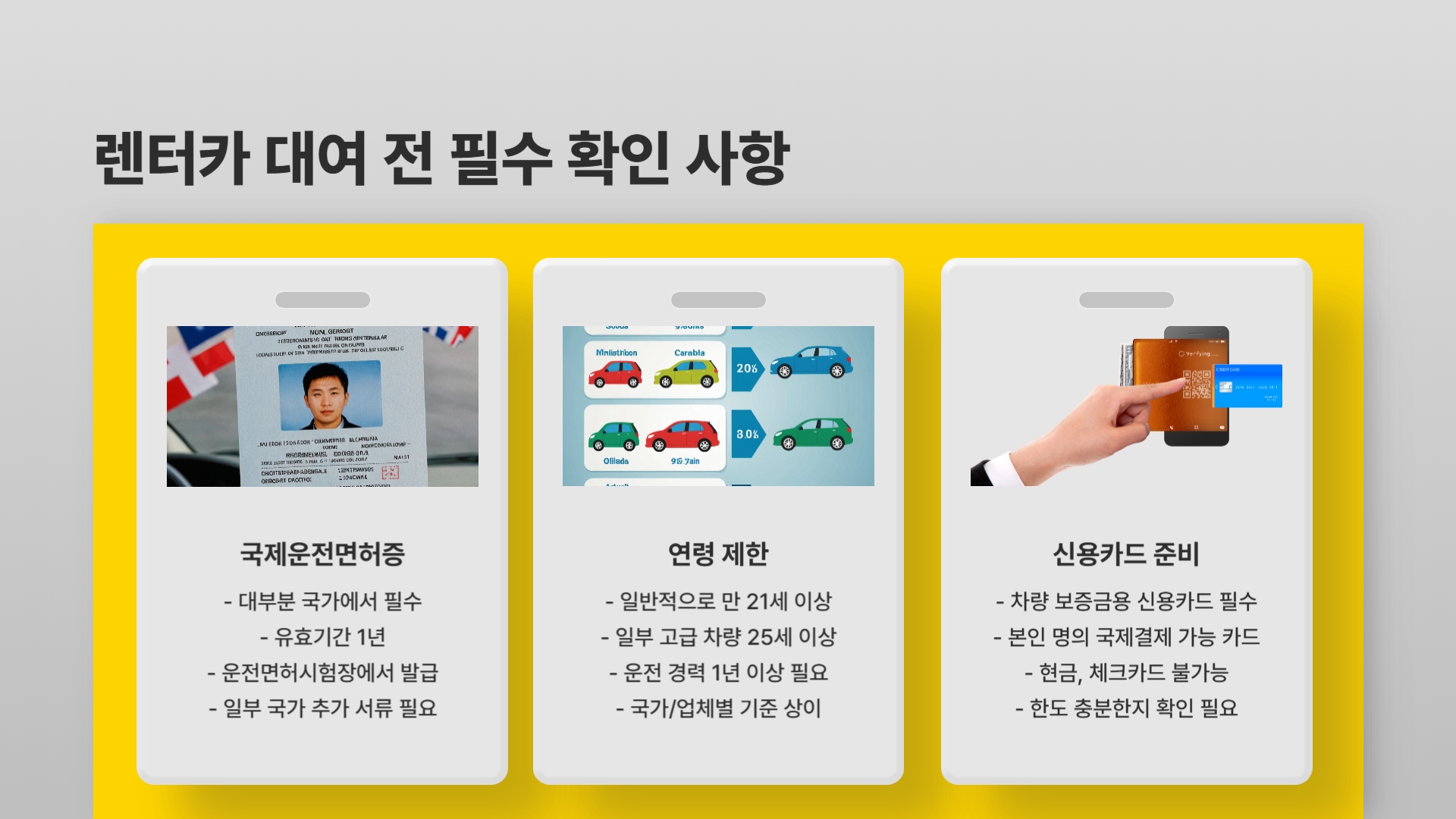 처음 해보는 해외 렌터카, 이 글 하나로 끝낸다 대여부터 반납까지 A to Z