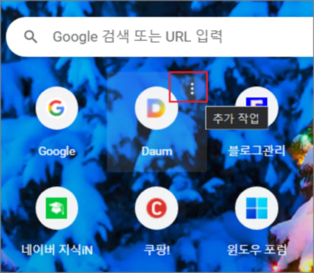 아이콘 제거 크롬