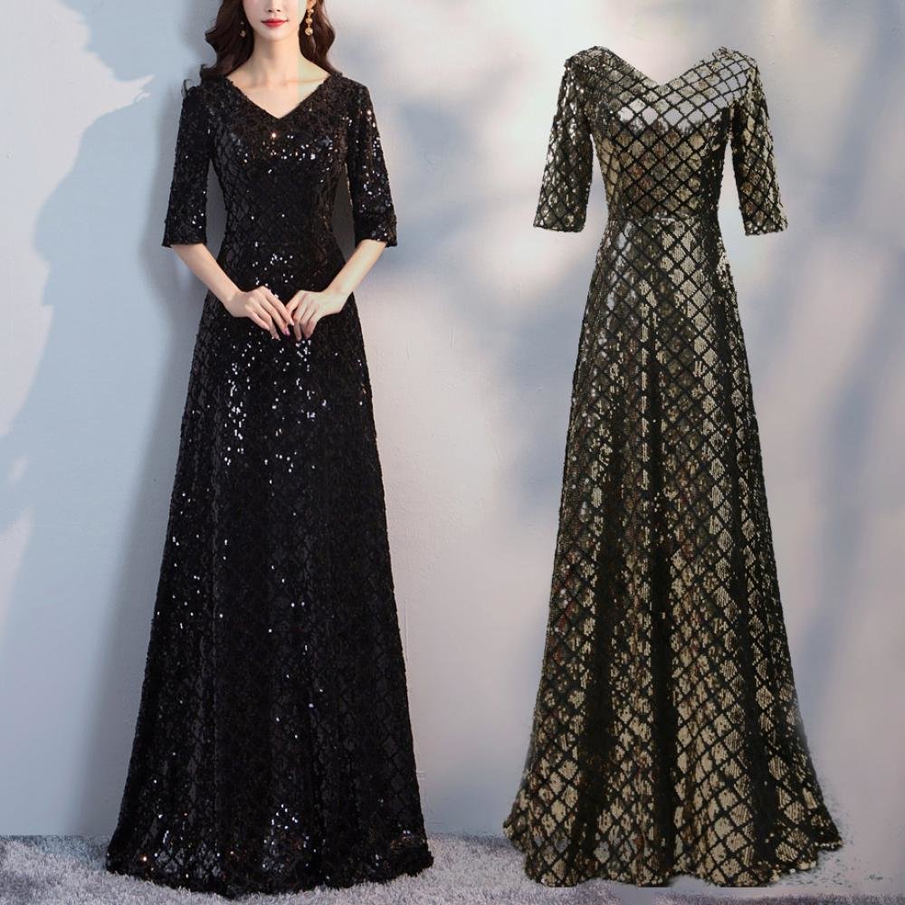 연말파티드레스 연주회 공연 시상식 피로연 이브닝 스팽글