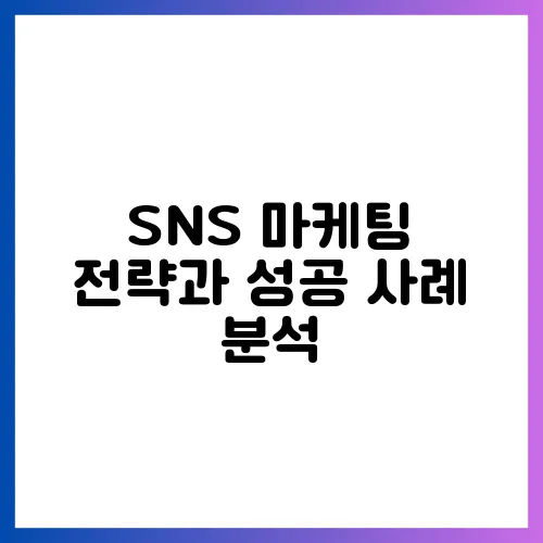 SNS 마케팅 전략과 성공 사례 분석