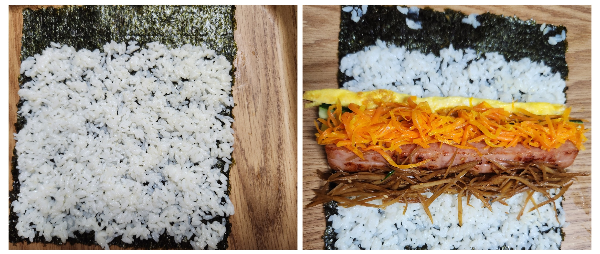기본 김밥 준비 과정