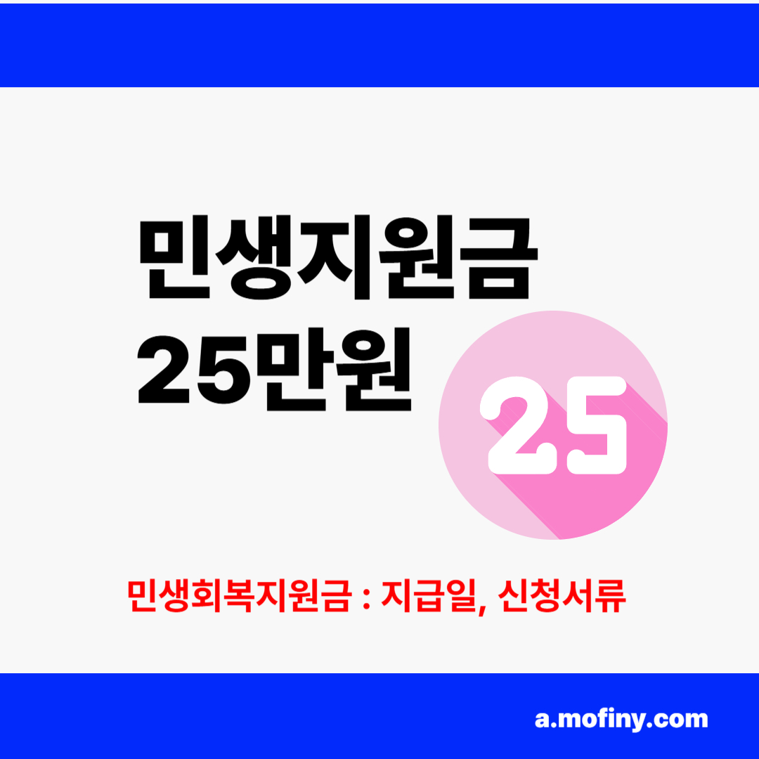 민생지원금 25만원 신청방법 총정리