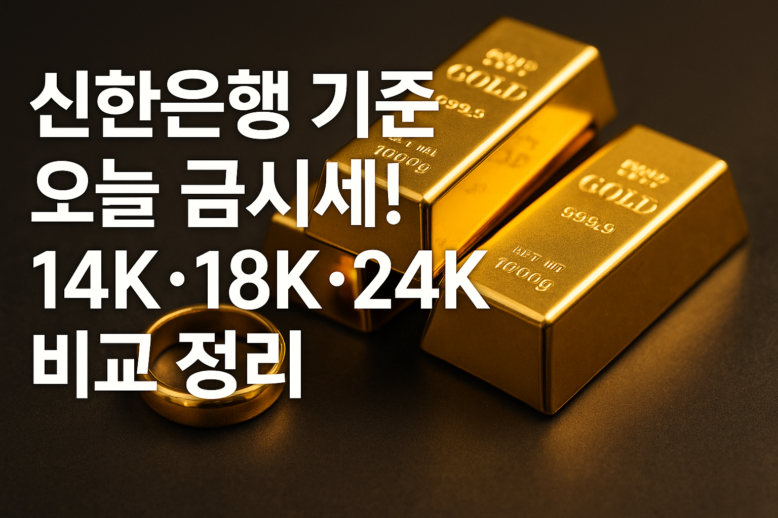 금시세 신한은행 기준으로 14K·18K·24K 금값 한눈에 정리