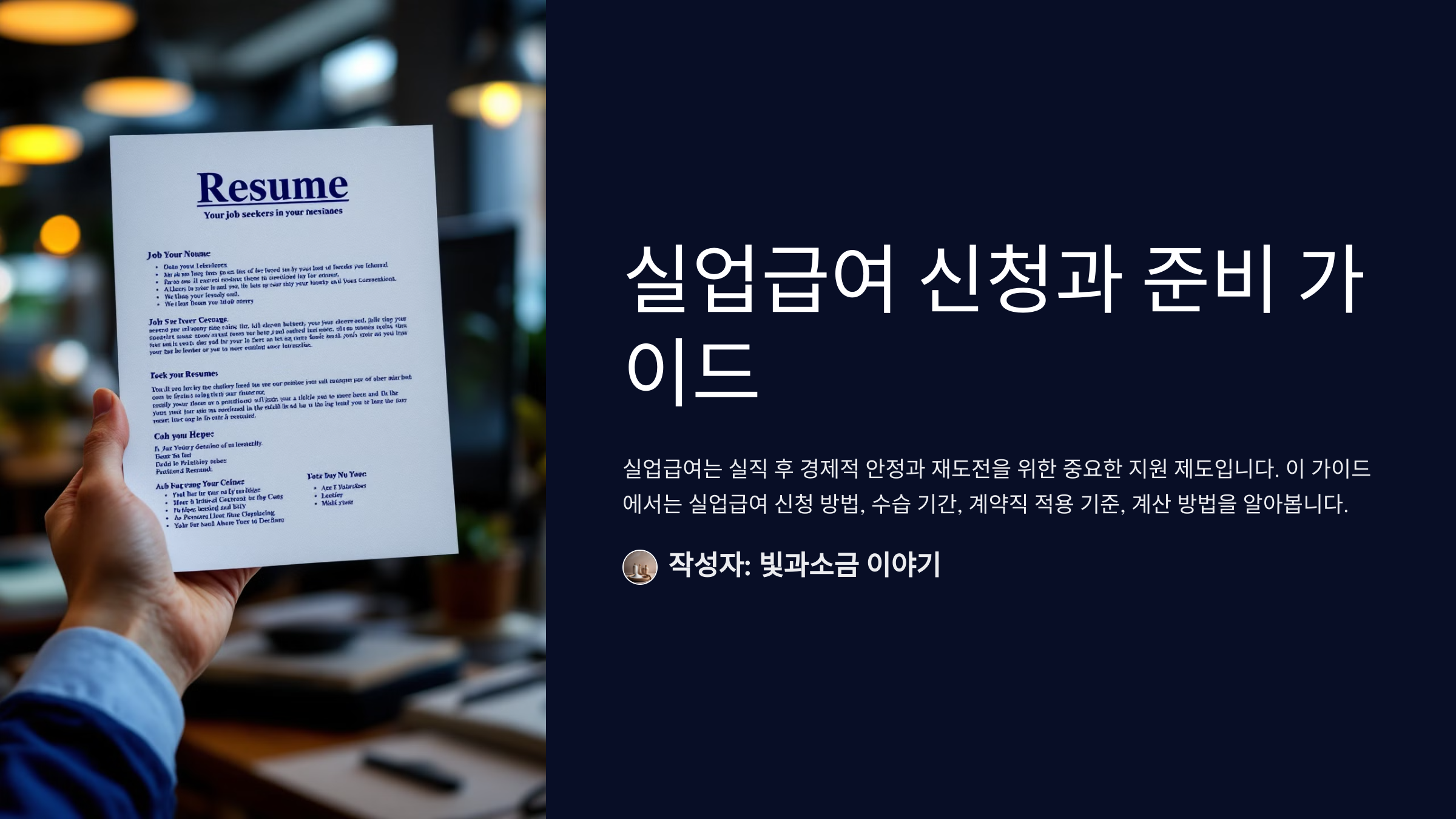 실업급여 신청과 준비 가이드