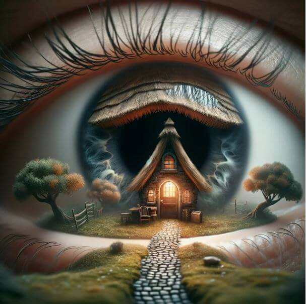 눈처럼 생긴 집