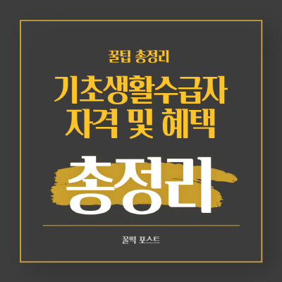 기초생활수급자-자격요건-혜택