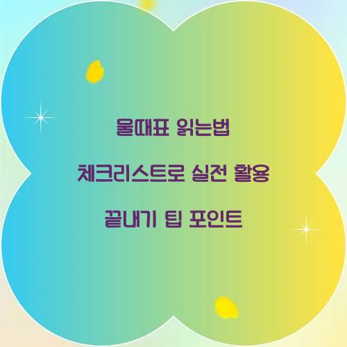 물때표 읽는법