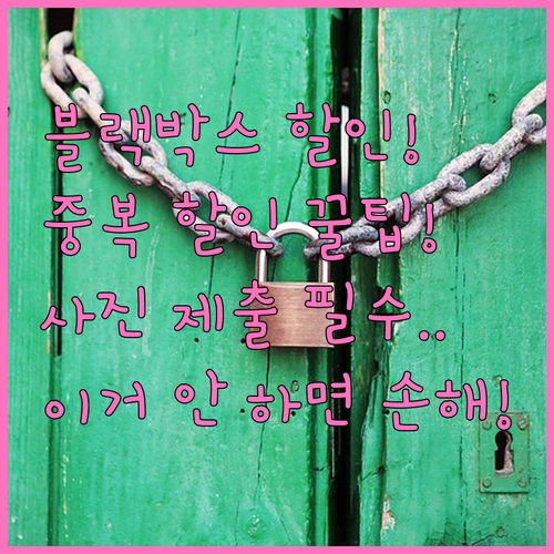 자동차보험 블랙박스 특약 할인 받는 ..