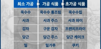 초가공식품과 가공식품 구분