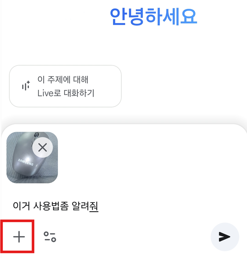 사진과 함께 질문하기
