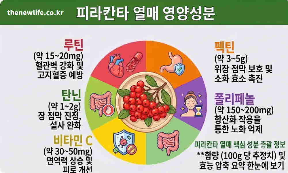 피라칸타 열매 효능 영양성분