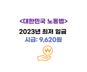 대한민국 최저시급을 나타내는 그림