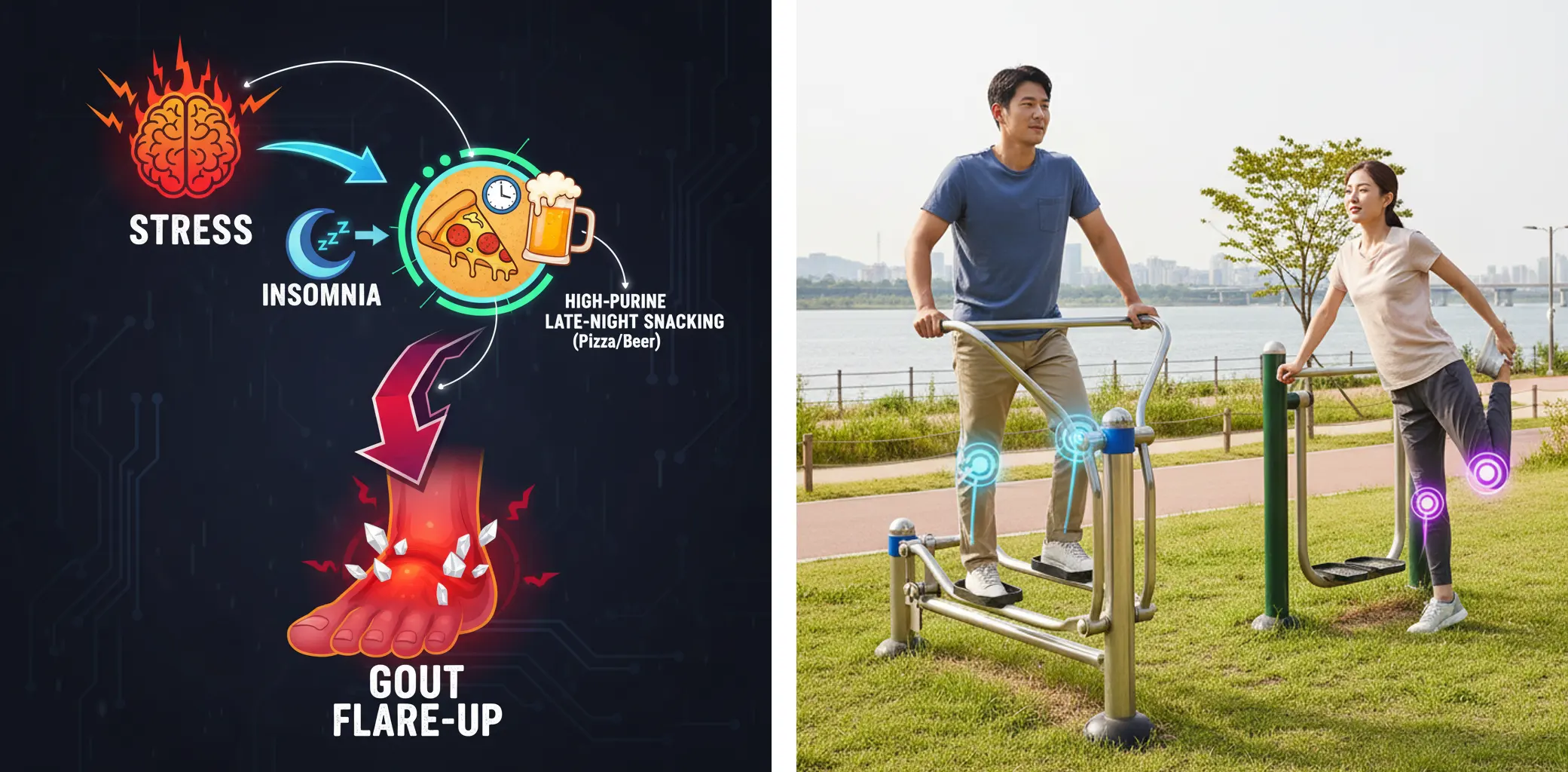 왜, 스트레스가 통풍을 유발하는가?