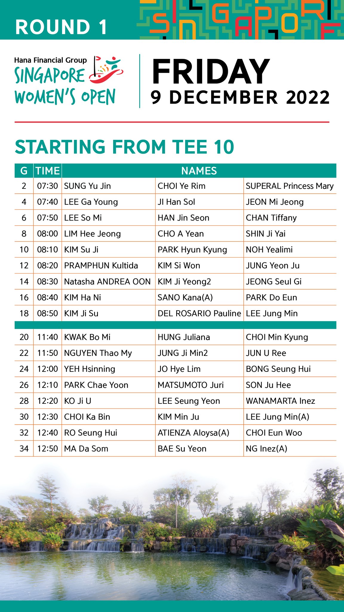 라운드 1 티 타임