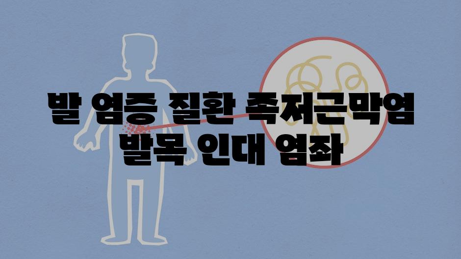 발 염증 질환 족저근막염 발목 인대 염좌