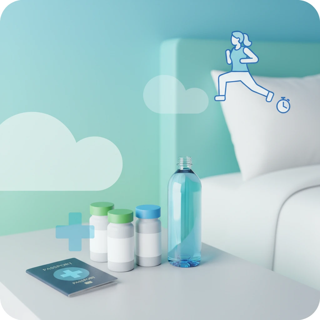 호텔 방에서 하는 맨몸운동 루틴과 여..