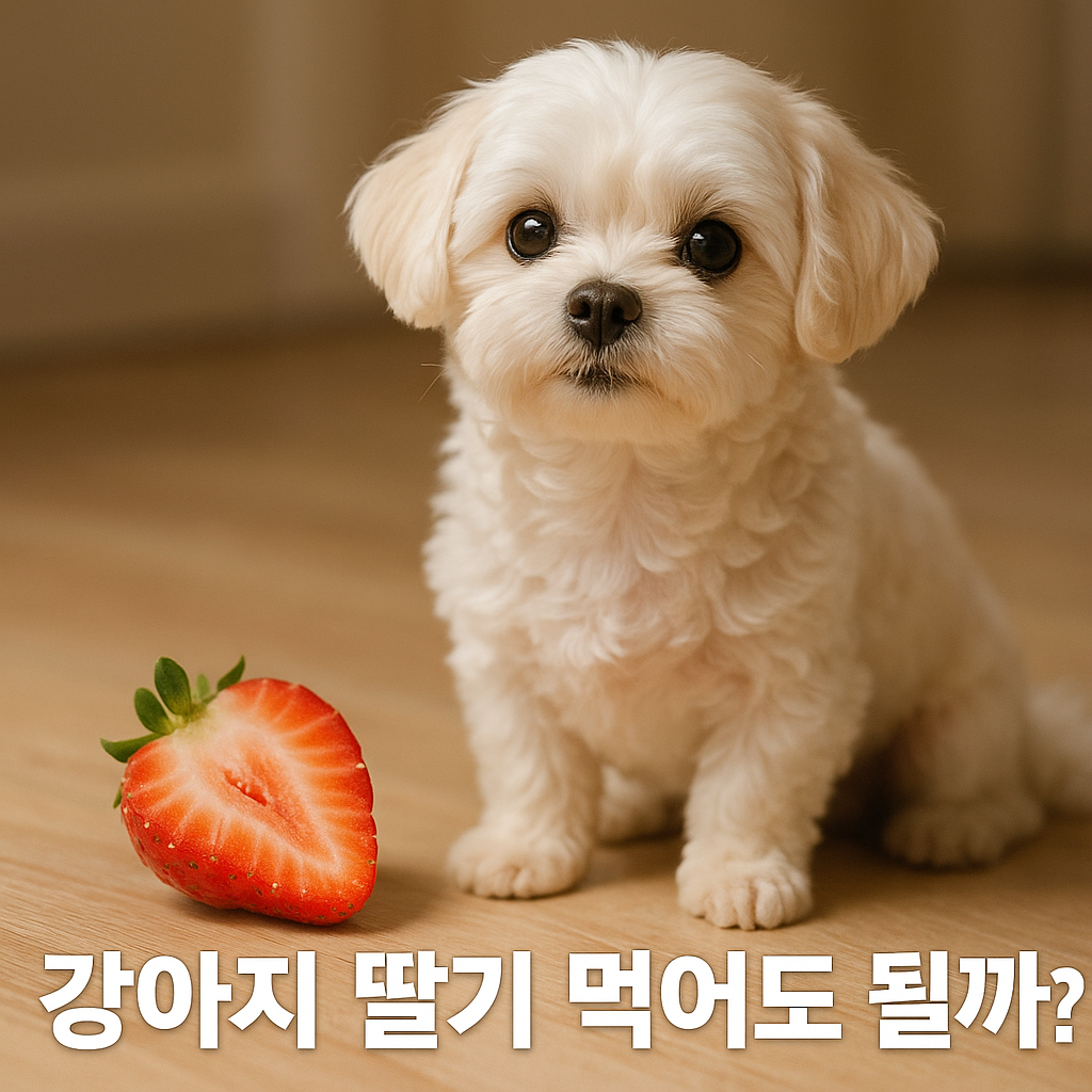 강아지 딸기 먹어도 괜찮을까?실사형 이미지