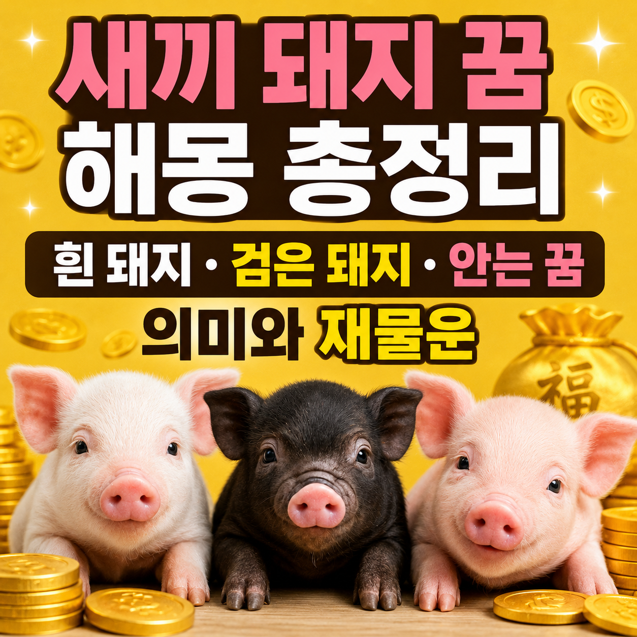 새끼 돼지 꿈