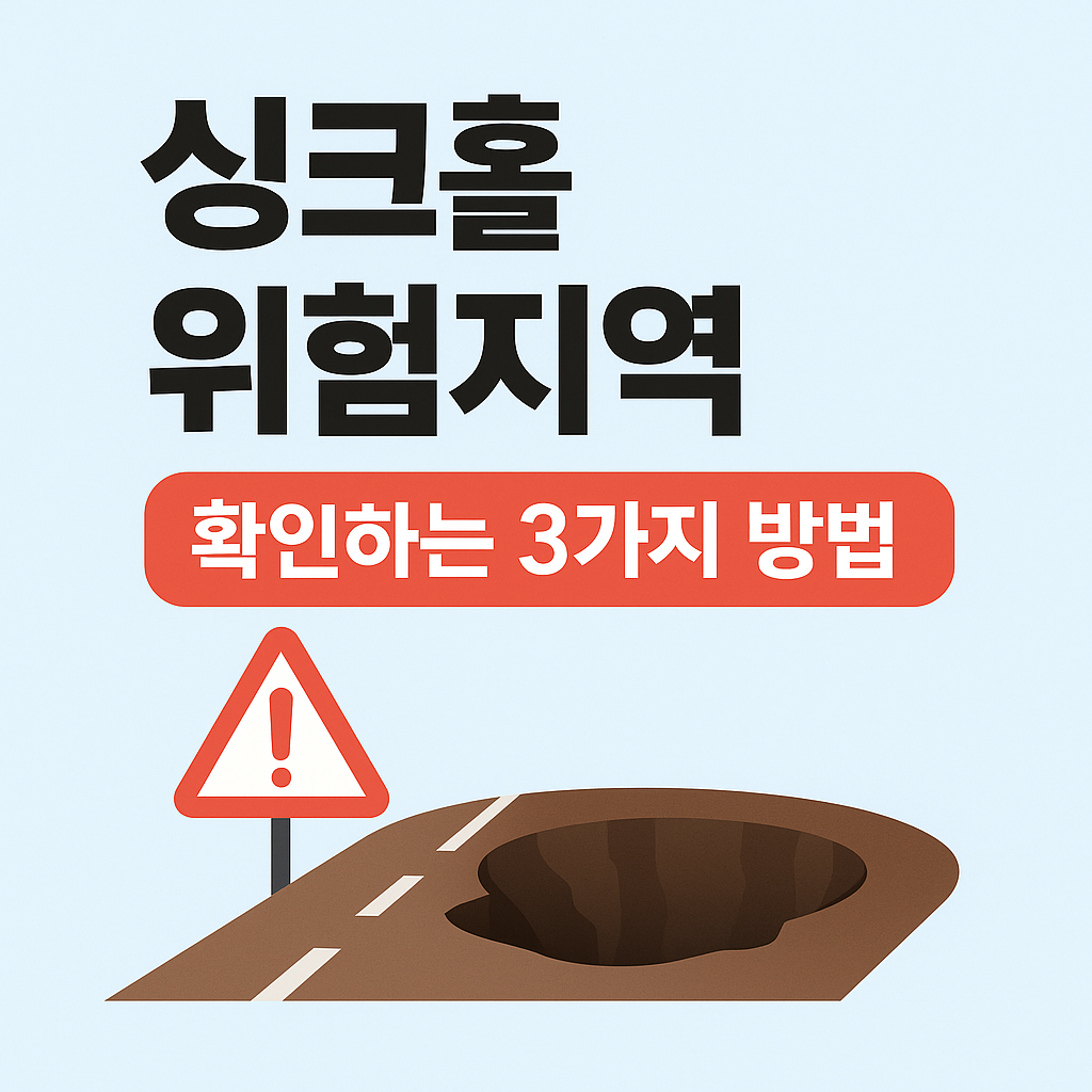 싱크홀 위험지역 확인
