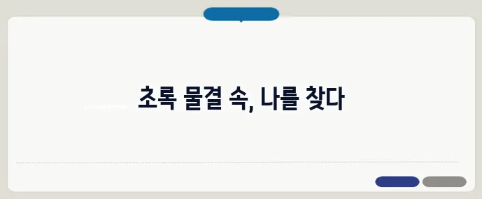 전남 녹차밭에서의 힐링 여행 체험