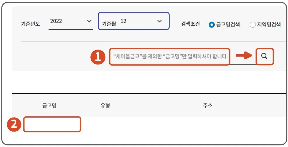 5 새마을금고 정기공시 검색방법