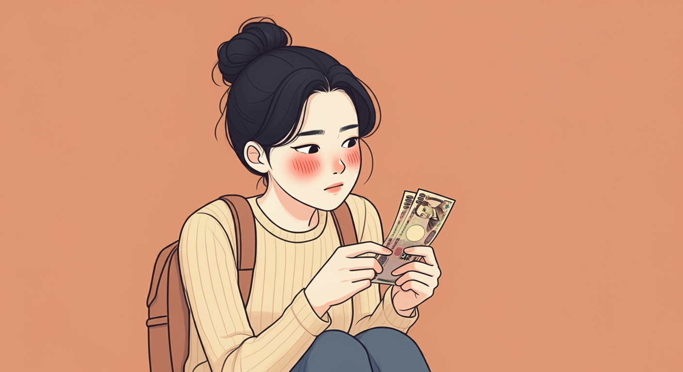 경비를 생각하는 여자