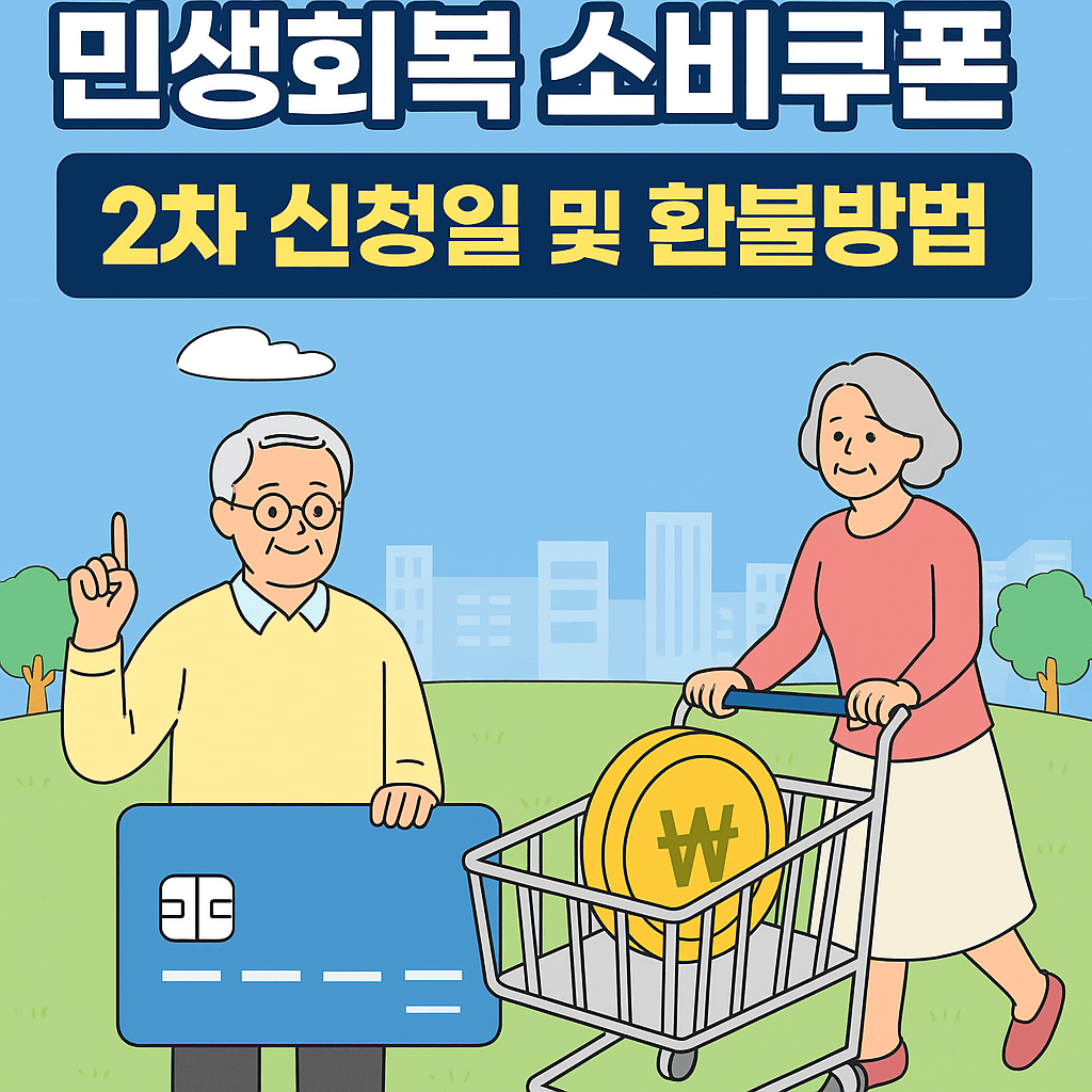 민생회복 소비쿠폰 2차 신청일 및 환불 방법