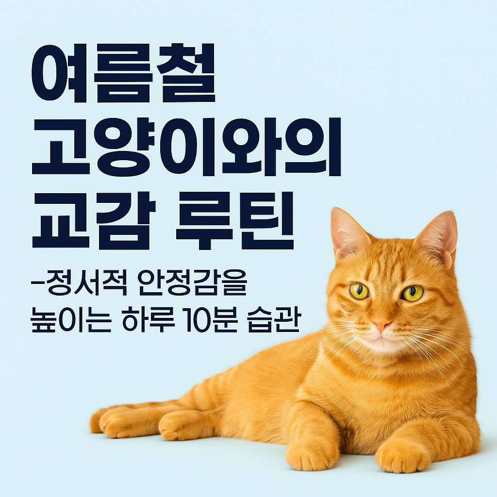 여름철 고양이와의 교감 루틴 만들기 – 정서적 안정감을 높이는 하루 10분 습관