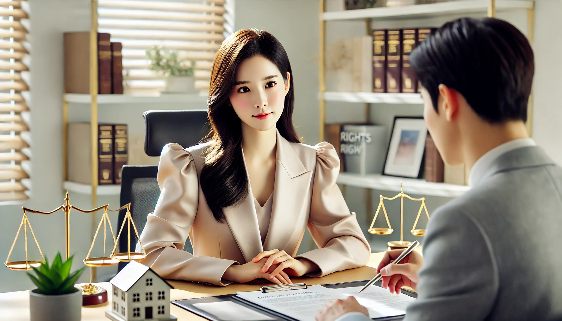 상가 권리금 회수 관련 상담하는 이미지