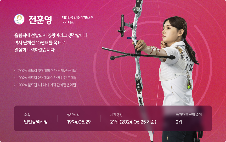 전훈영 선수 정보