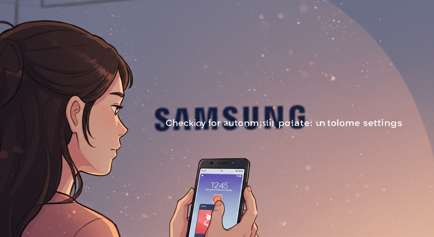 갤럭시 스토어에서 자동 업데이트를 확인하는 모습