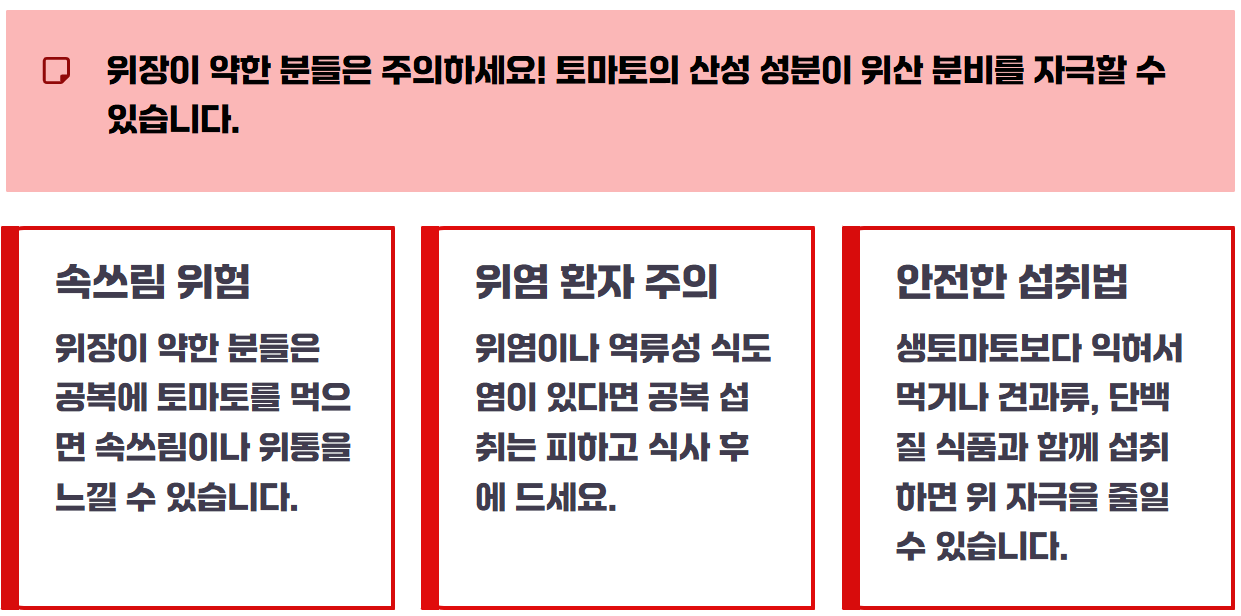 공복 토마토 섭취 효능과 부작용