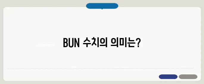 BUN 수치 높을 때 원인 신장 기능 저하를 의심해요