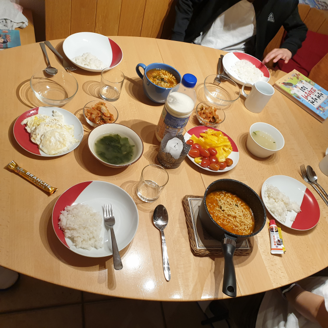 스위스 리기산에서 숙소 복귀후 저녁식사