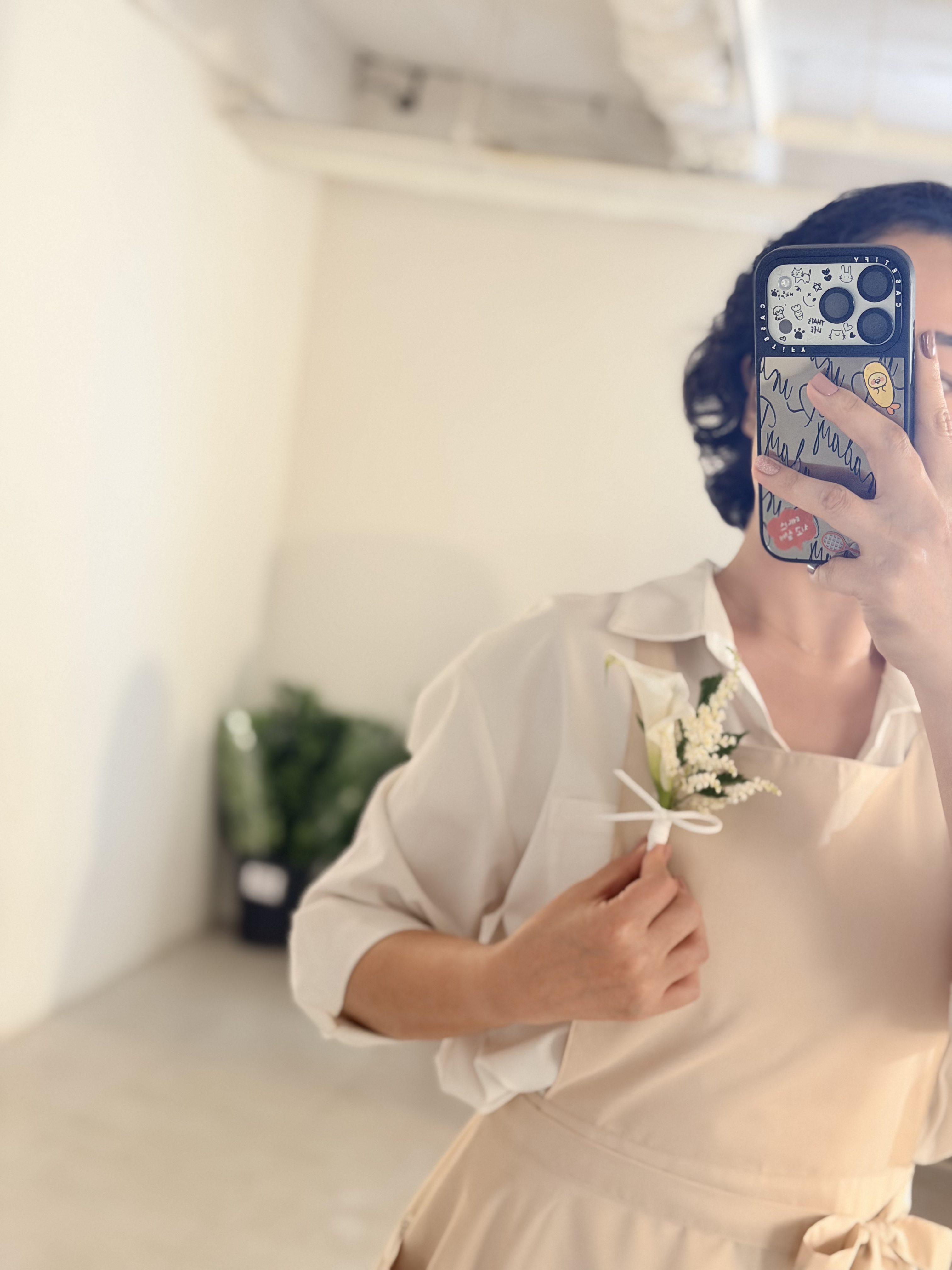 초록동화; 플로리스트 수업 첫 실습 후기&amp;#44; 카라 부케와 부토니에