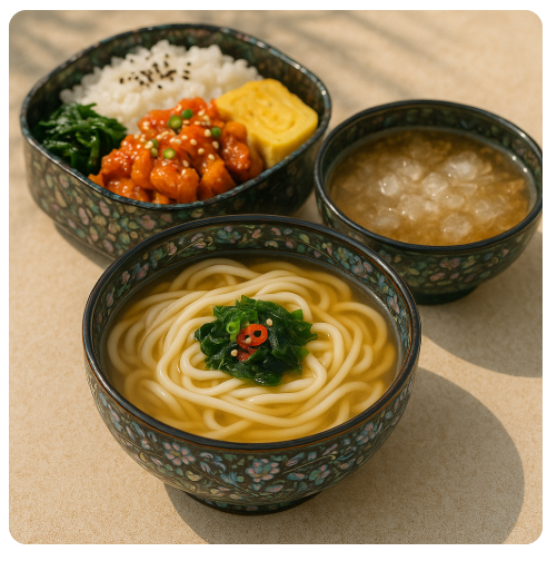 냉우동, 도시락, 시원국물 사진