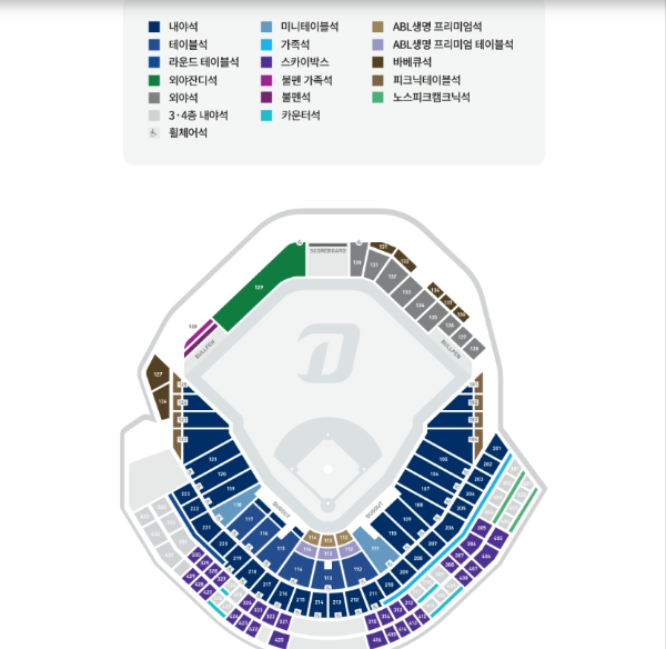창원NC파크 좌석배치도