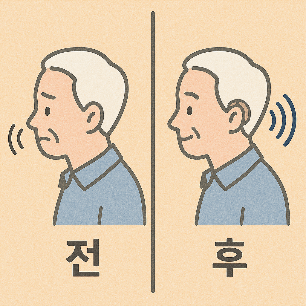 보청기 전후