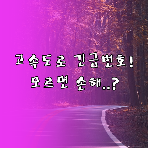 한국도로공사 24시간 고객센터 번호와..